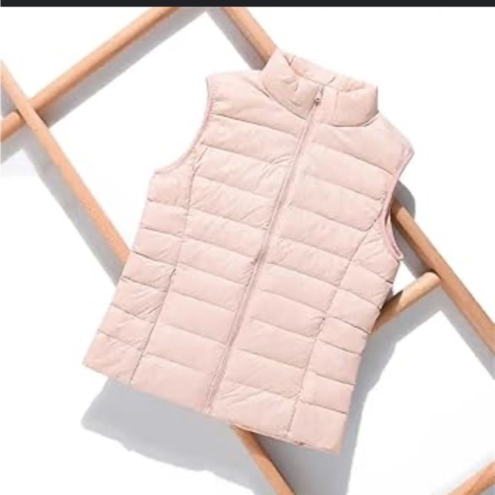 J. Jill Soft Pink Down Quilted Puffer Vest XL nwot women’s vest jacket